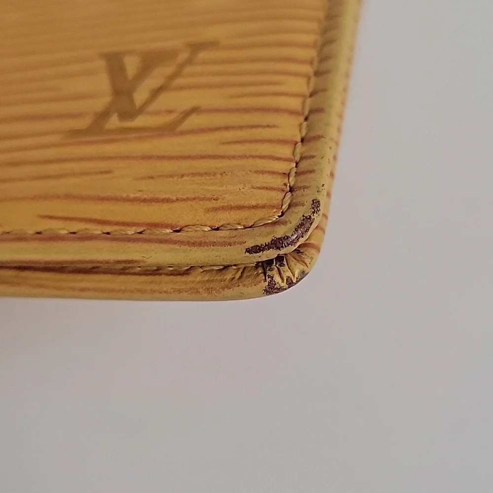 Louis Vuitton Card Holder in Mustard Yellow Epi Leather